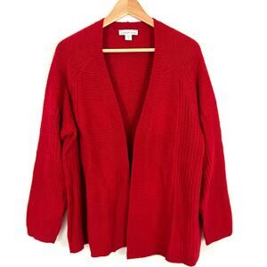 Coldwater Creek Womens Checkerboard Cardigan Sweater  Size 1X New Preppy Cozy